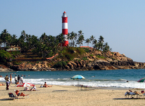 Lighthouse near the Kovalam Beach