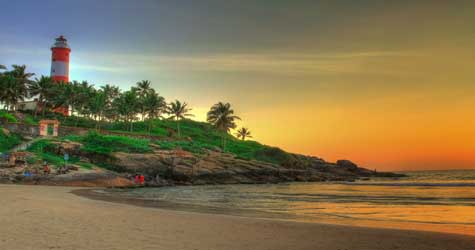 Lighthouse near the Kovalam Beach